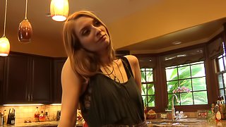 Ela Darling and Sovereign Syre have fun while fucking in a kitchen